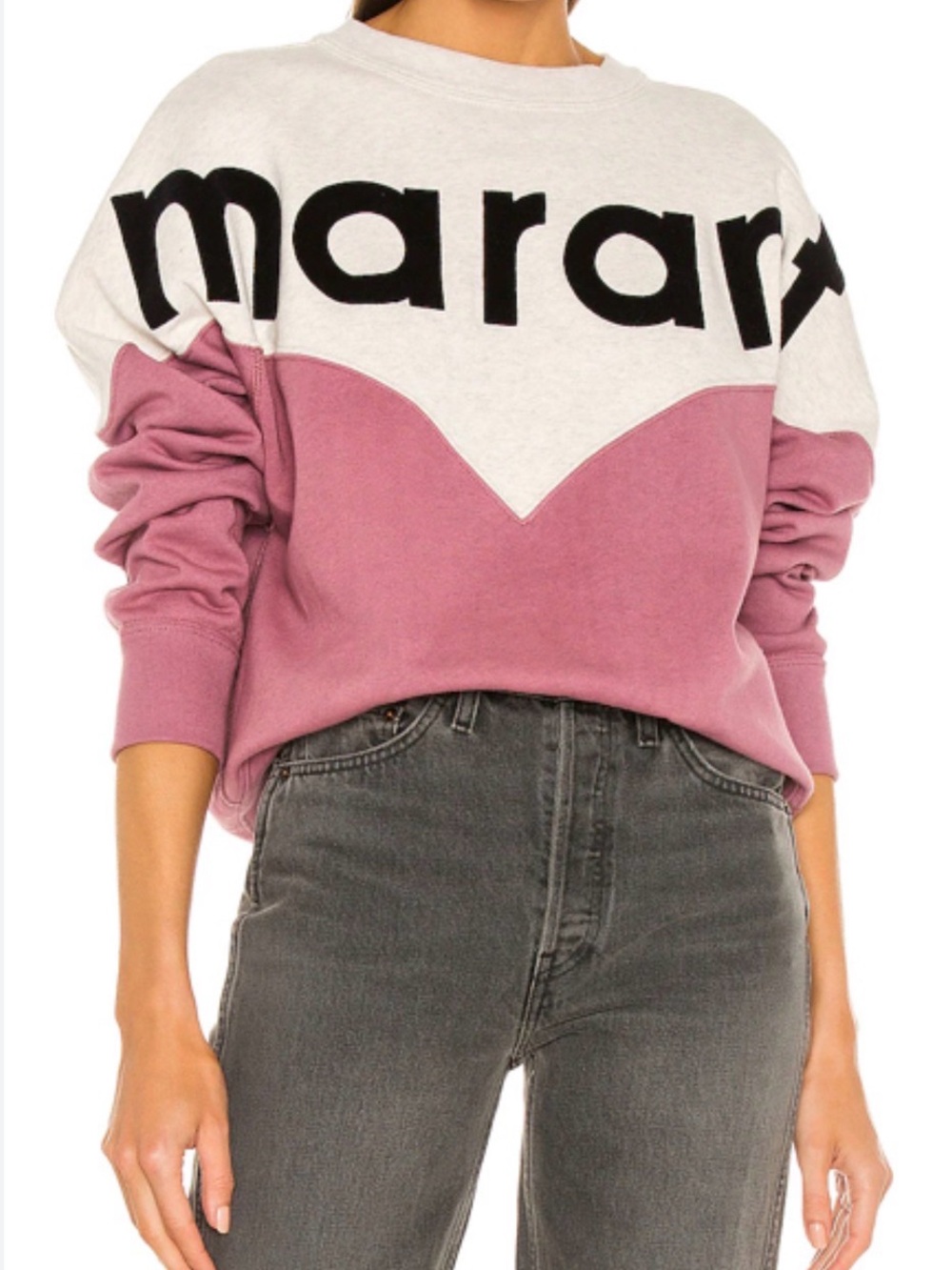 Isabel Marant Étoile Houston Logo‎ Colorblock Sweatshirt Size 36 Small Charm